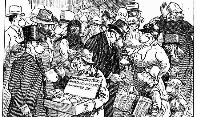 "Germ protection masks, assorted colours and sizes, guaranteed safe"